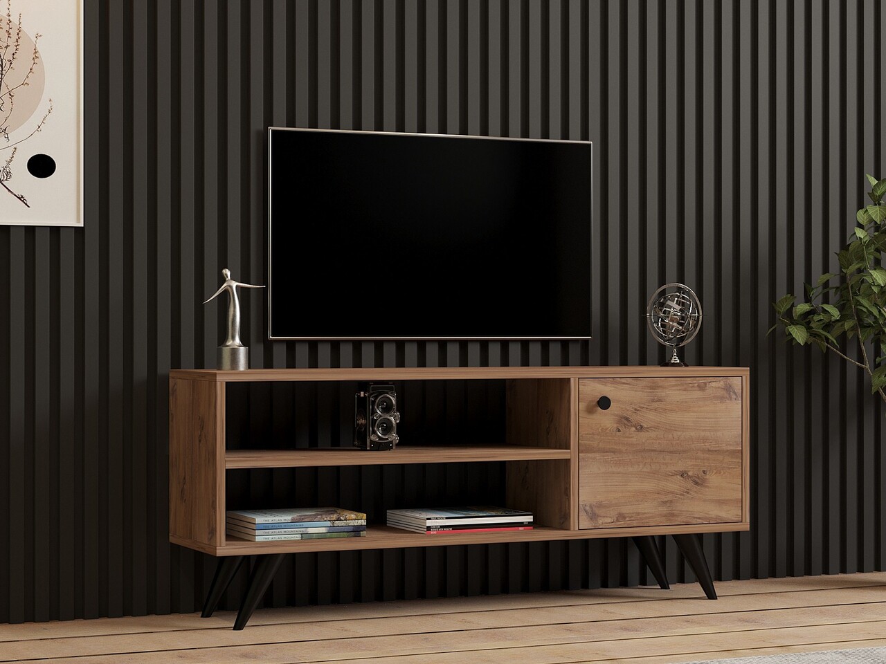 Comoda TV, Hanah Home, Jena, 120x50x29 cm, Maro - imagine 7